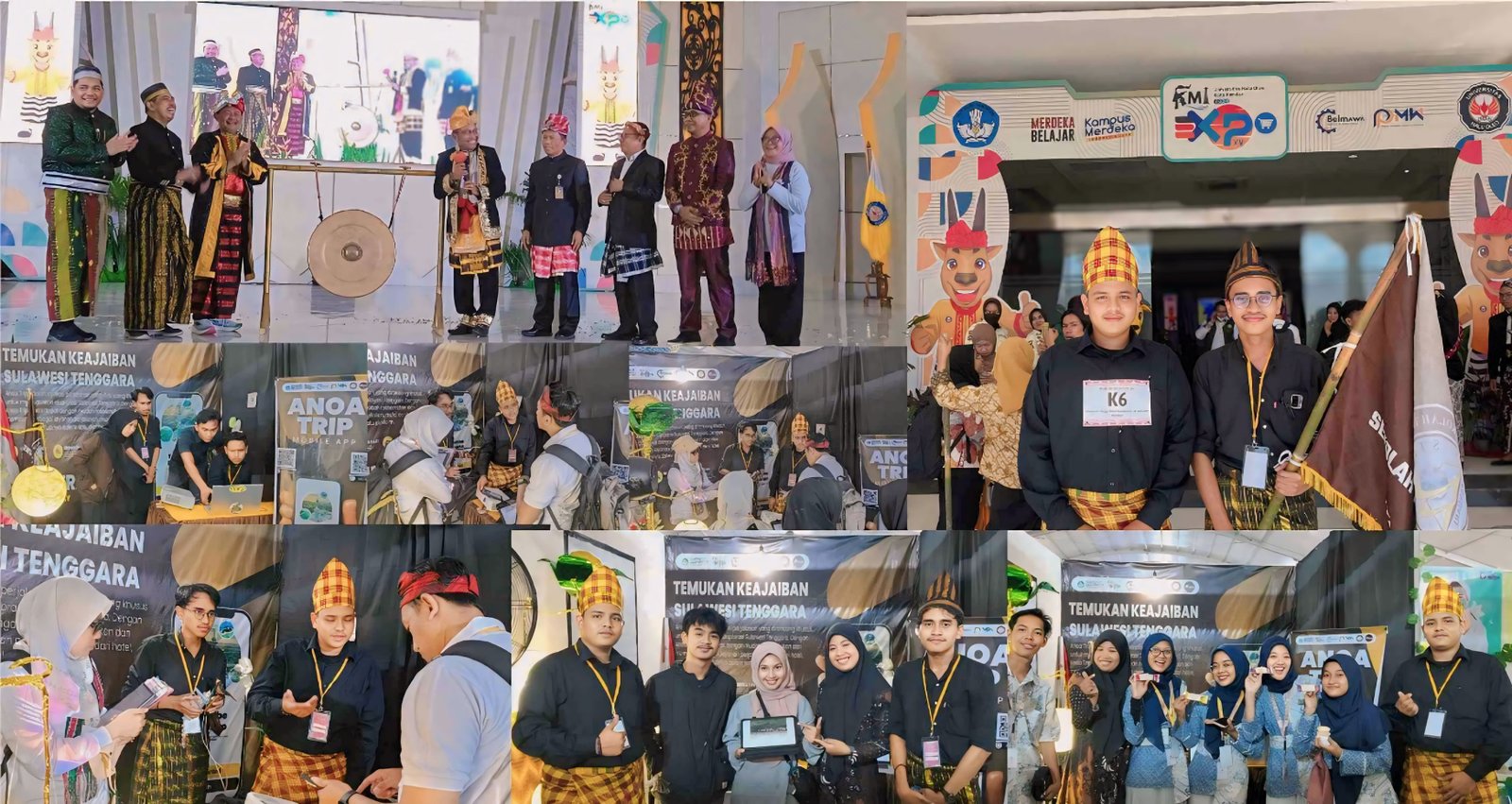 STIKOM 22 Januari Kendari Meriahkan KMI Expo ke-15 di UHO Kendari, Dukung Tim Delegasi Anoa Trip